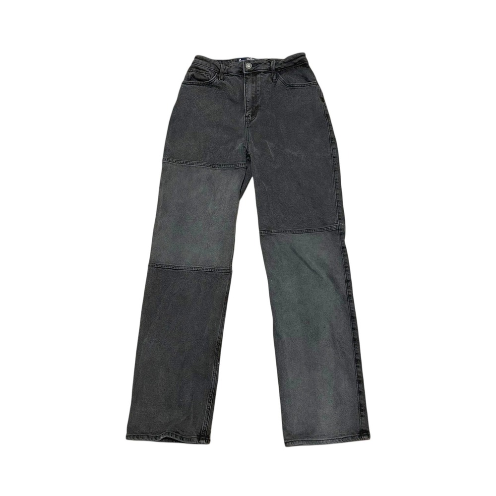 Hollister Ultra High Rise Dad Jeans Charcoal Wash Patchwork‎ Alt 3R W26 L31